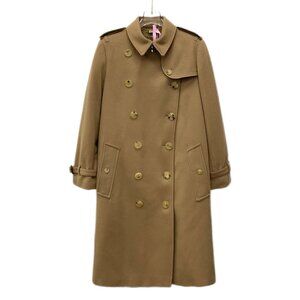 DW0151 Burberry Brown cashmere double-breasted belted coat with lapel collar